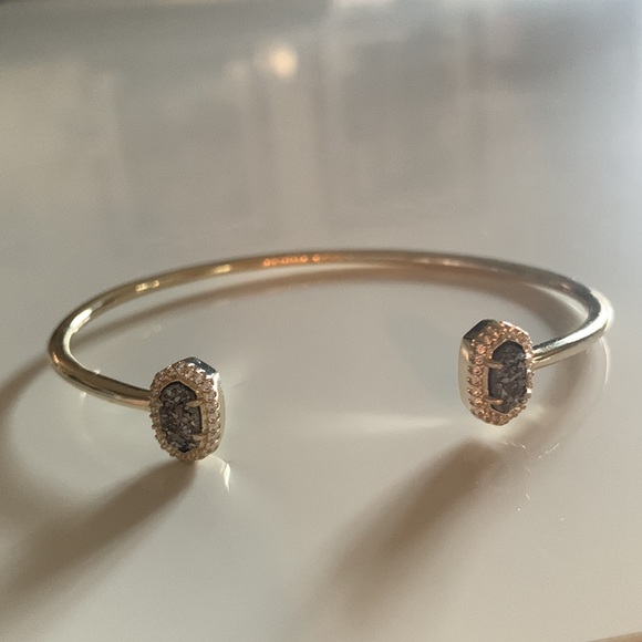 NWOT KENDRA SCOTT Calla Drusy Cuff Bracelet silver - Picture 8 of 10